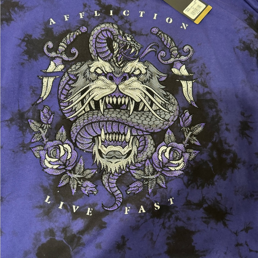 Men’s rhinestone, long sleeved Affliction Shirt
